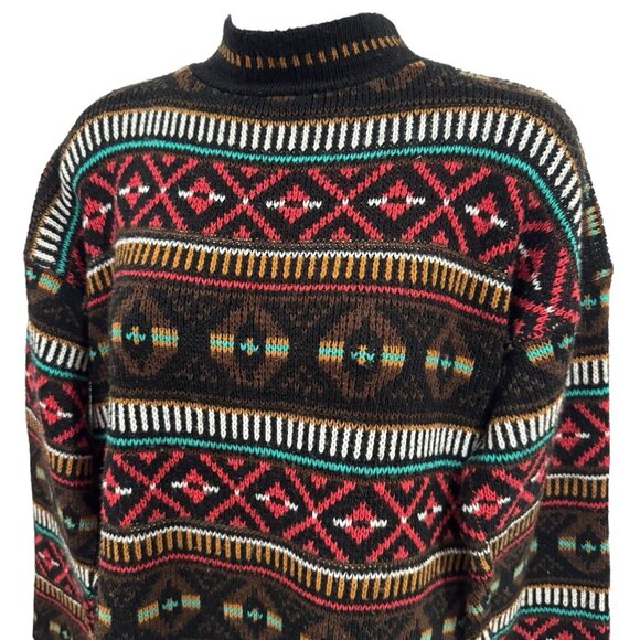 Vintage Croquet Clue Fair Aisle Sweater Cabincore Cozy Mountains Holiday S - Picture 3 of 11